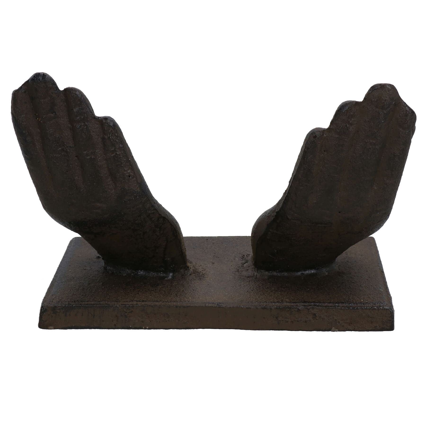 AB Tools Supporto per libro di cucina con mani che tengono per telefono e tablet display in metallo per ricette da cucina