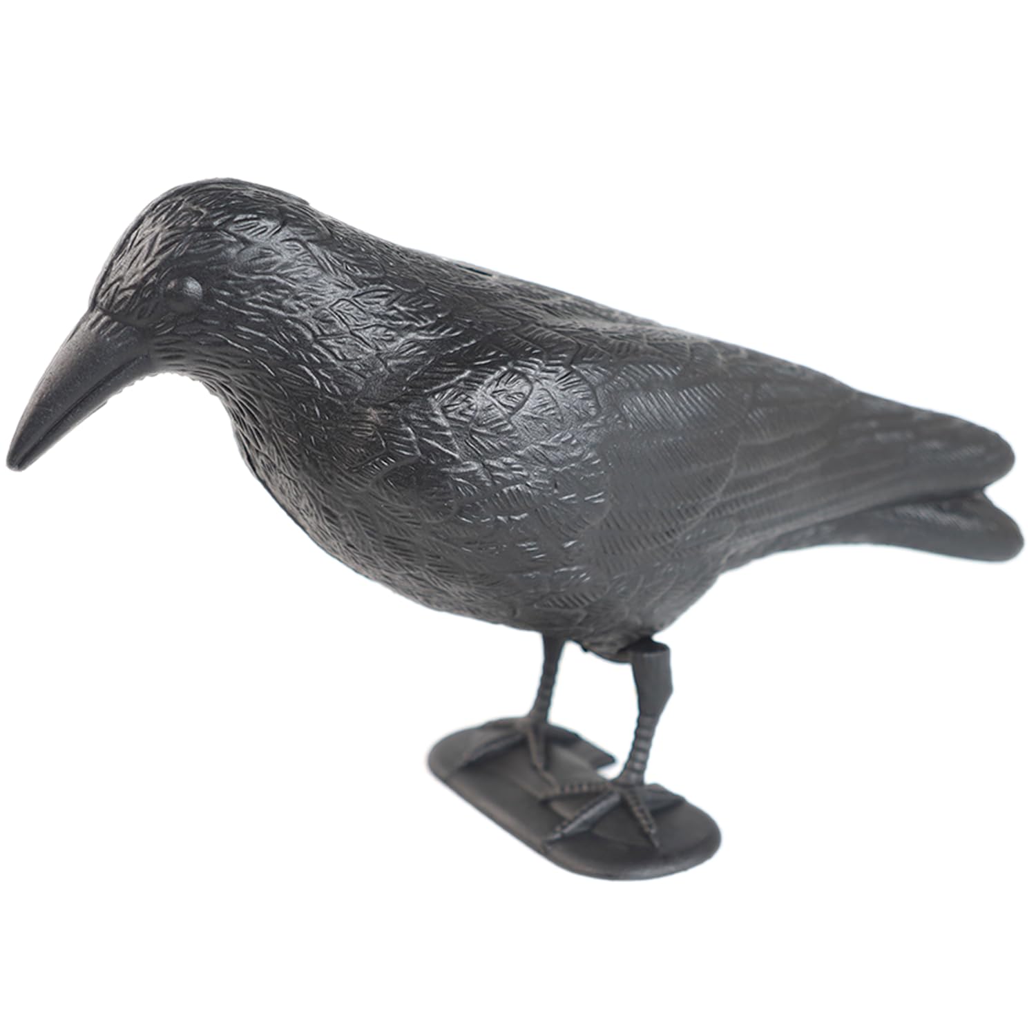 Crow Decoy, Hunting Decoys Fake Black Raven, Efficient Bird Repelling Crow Garden Statues Simulated Outdoor Yard Raven Sculptures for Halloween Decoration, Yard, Garden, Patio
