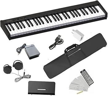 Amazon | Longeye 電子ピアノ 61鍵盤 超小型 10㎜ストローク
