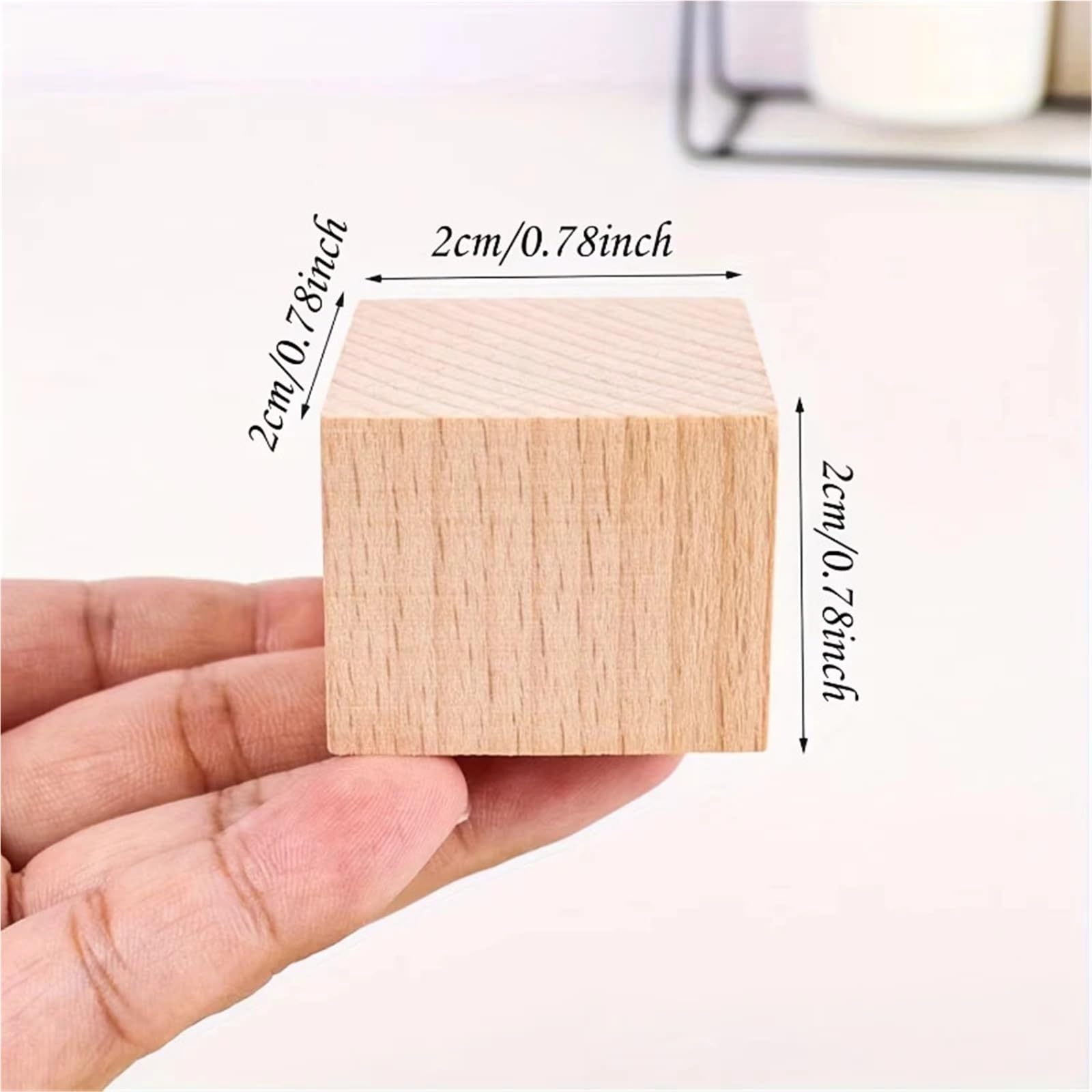 200 piezas de 2 cm materiales profesionales for pintura artística, cubos madera en blanco, ideales for manualidades bricolaje y decoración números