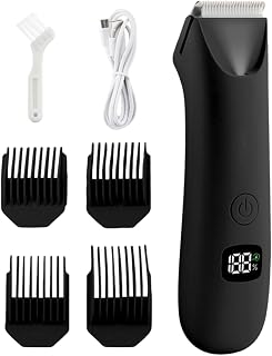 Afeitadora Eléctrica Masculina – Recortadora de Vellos Corporal con Pantalla Digital, Herramienta Personal | Para Pubis, Testículos, Espalda, Axilas, Pecho, Brazos, Piernas, Uso Diario Hombres