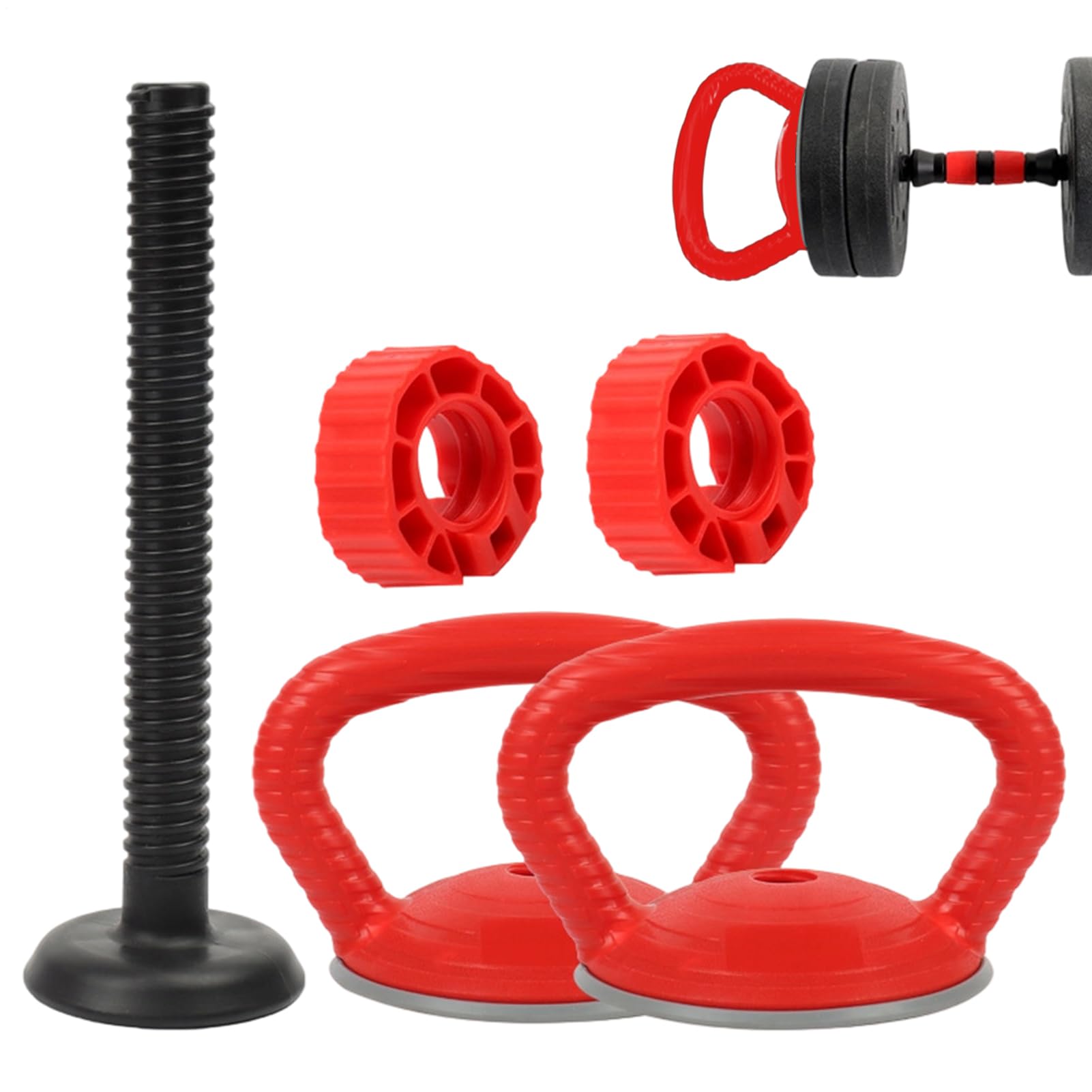 Uchwyty Kettlebell, regulowane uchwyty do hantli, zamiennik sztangi 30 cm z bezpiecznym zamkiem, wytrzymały stalowy uchwyt do hantli z antypoślizgowym uchwytem, sprzęt do treningu fitness do ćwiczeń