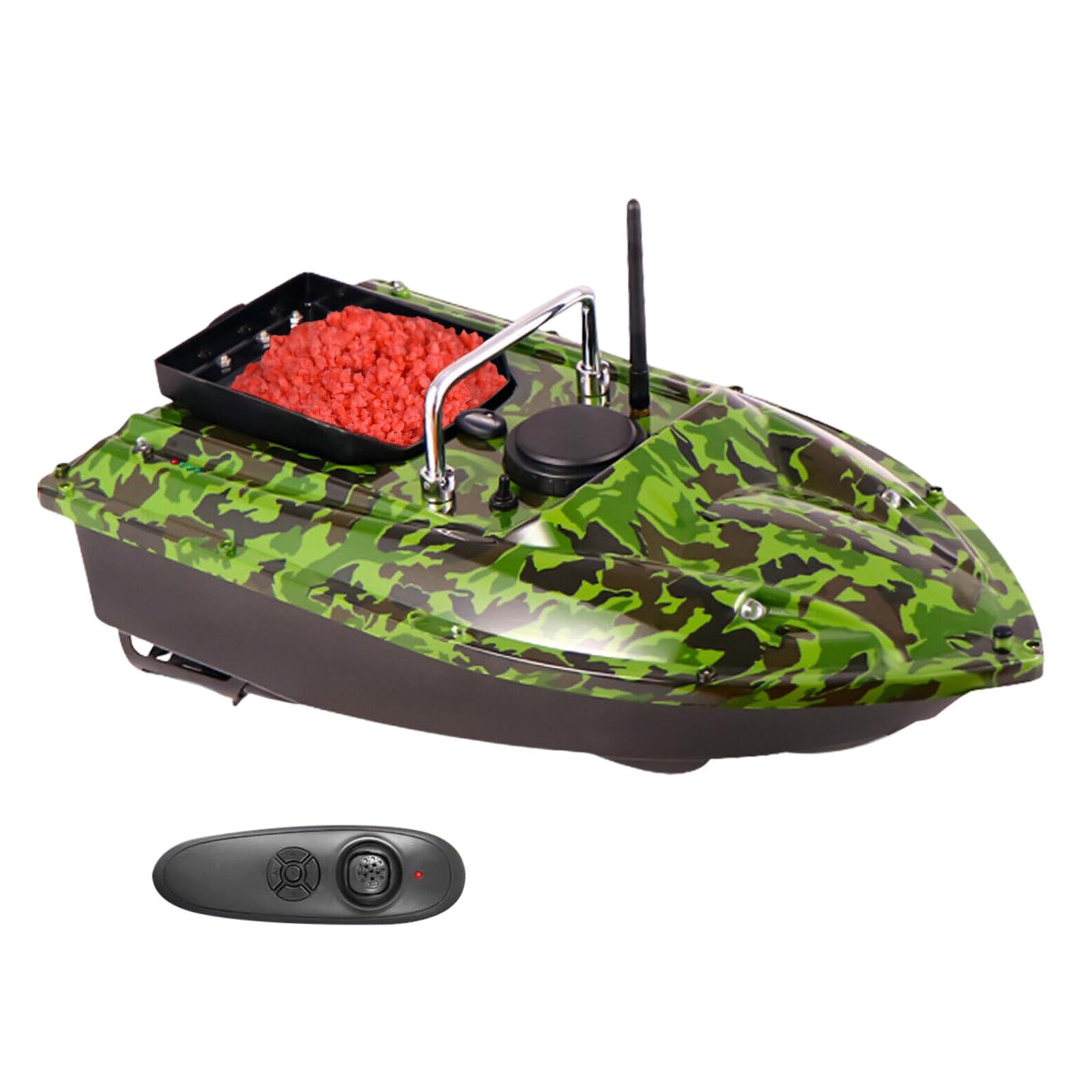 Bateau Amorceur Peche Carpe Télécommandé Bateau d'appât sans Fil Pêche Bateau d'amorce RC Bateau avec Veilleuse 500M