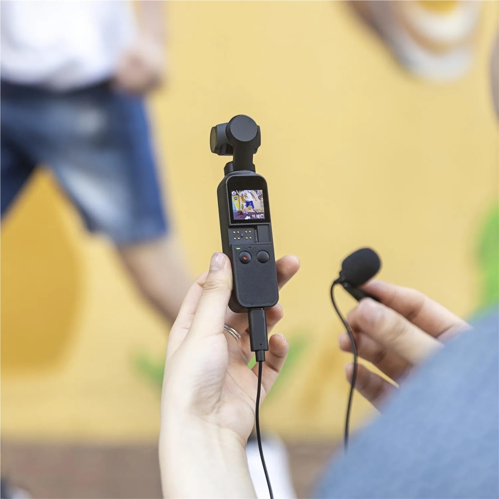 Micrófono de solapa compatible con DJI OSMO Pocket, conector USB-C, ideal for grabación de vídeo y vlogs.,Accesorios