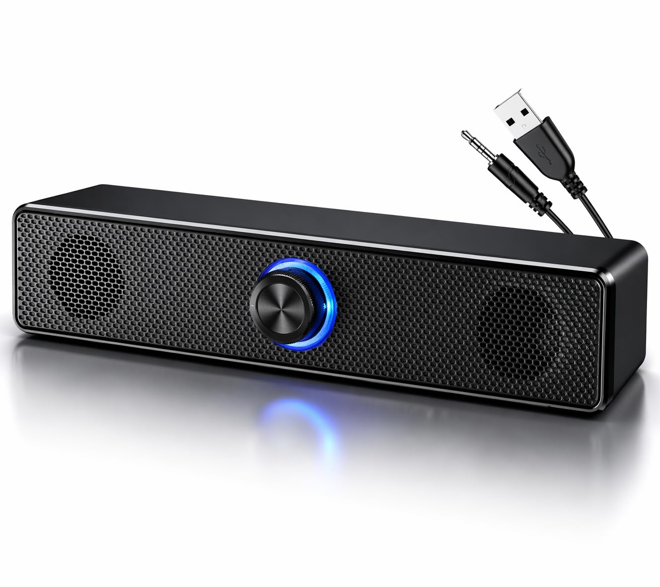 601cs RGB Lights Computer Speaker 10 W Laptop/Desktop Speaker (Black, 2.0 Channel)-image-6