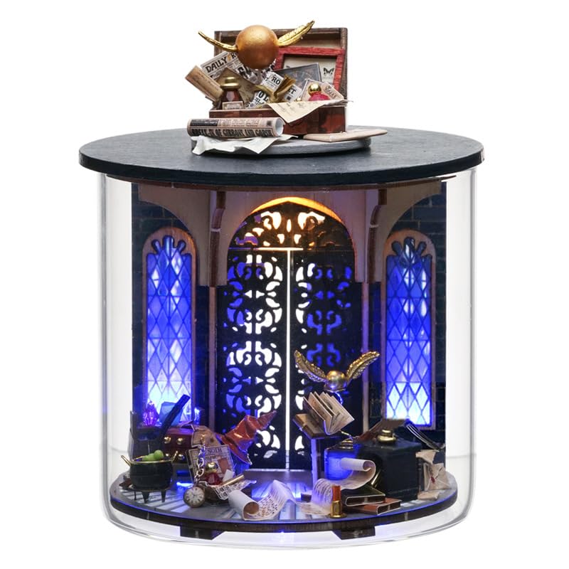 Foyucool Miniature House Kit, Dollhouse Kit with Furnitures, DIY Mini House Building Kit for for Adult, Christmas Home Decorations Gifts for Family