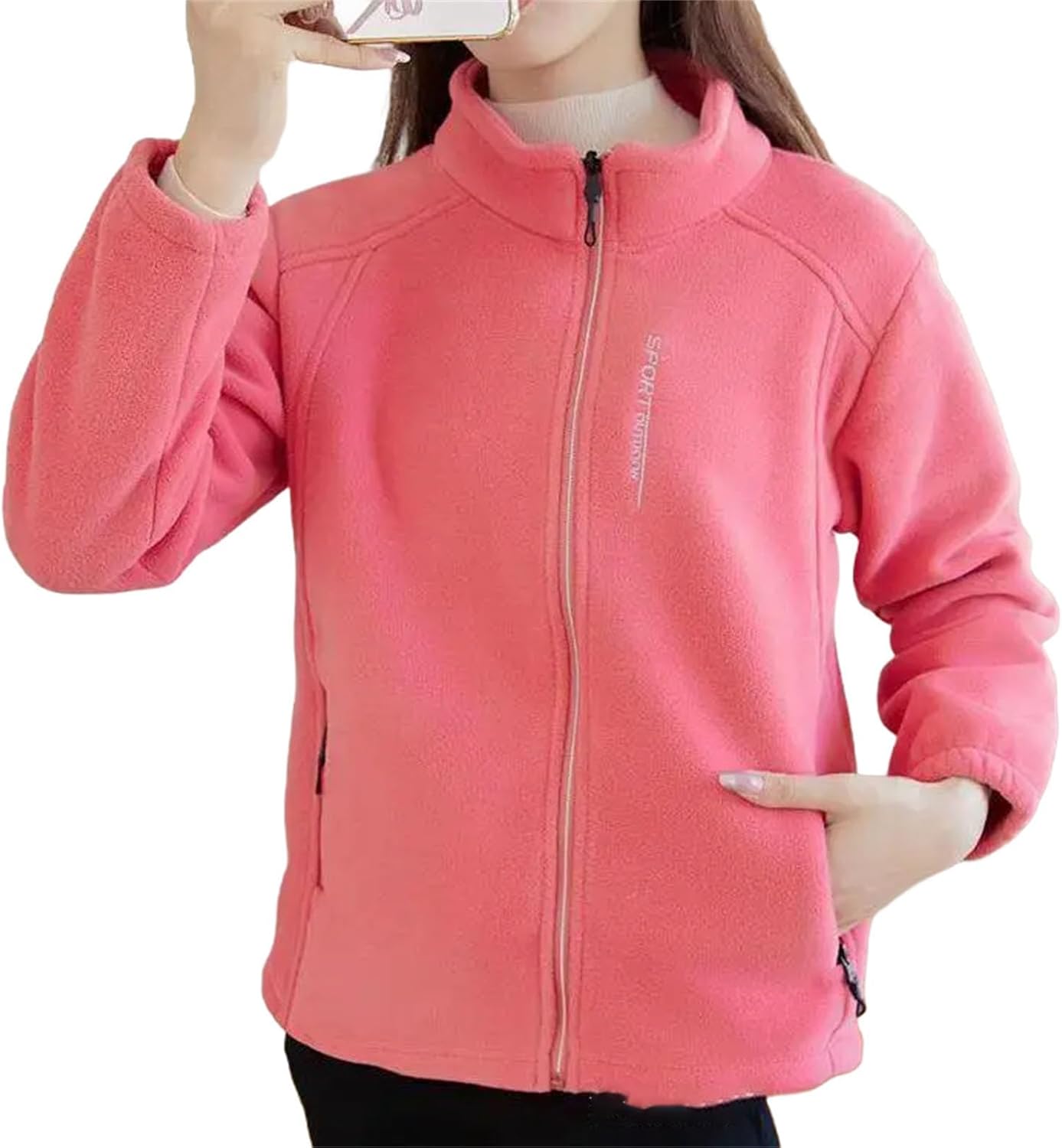 New Clothes Coat Slim Women Sweatshirt Embroidery Letter Sport Tops Liner Fleece Lined