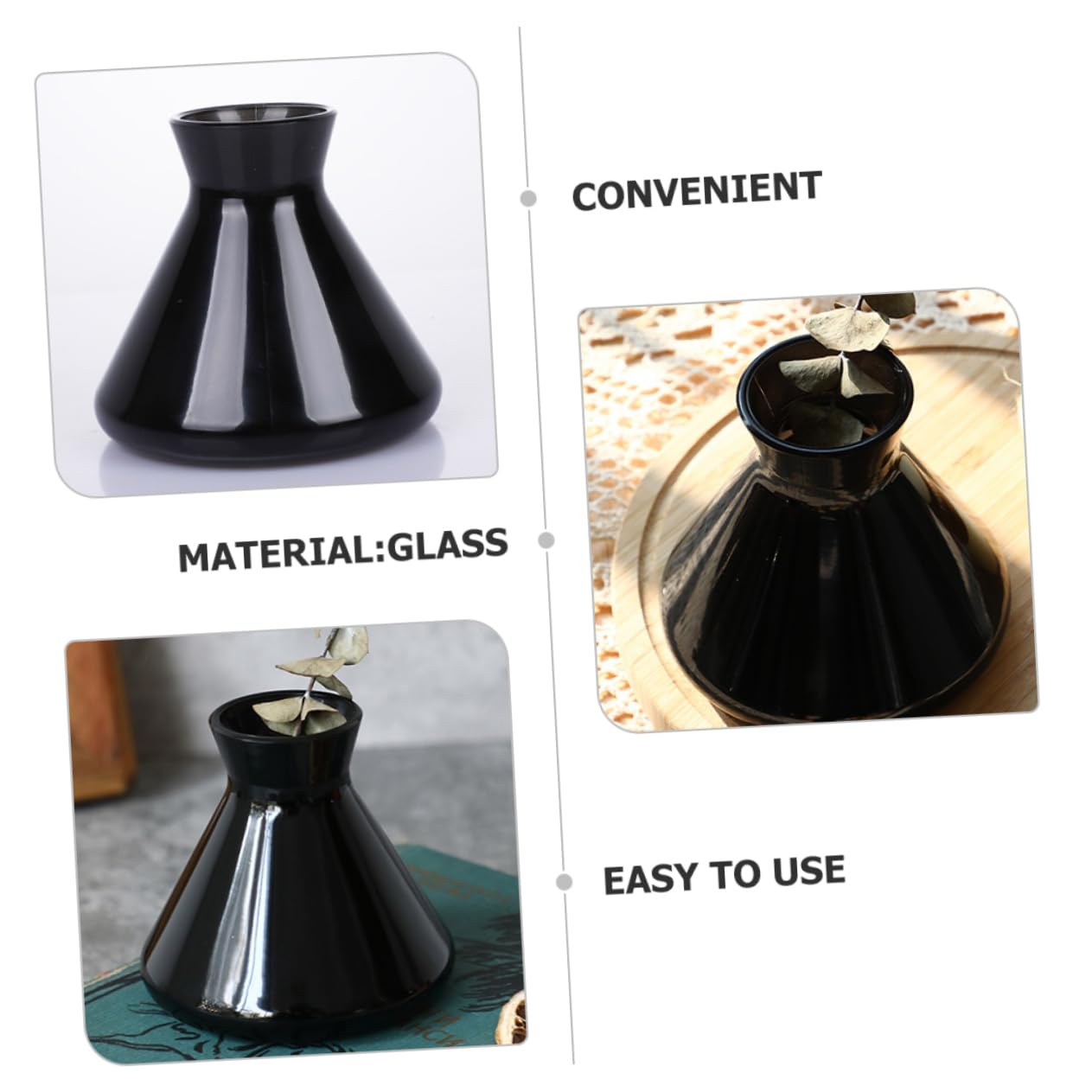Gatuida Lot De 4 Flacons De Parfum en Verre Mat pour Diffuseur De Parfum