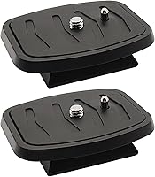 Vista 8 de Paquete de 2 adaptadores de montaje de cámara de trípode de liberación rápida de 1.614 in y 1.693 in, 2 tamaños de placa QR, trípode de cámara