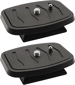 2 Pcs 44mm Tripod Quick Release Plate, QR Plate, Camera Mounting Adapter Parts Replacement with Screws Camera Quick Release Plate Replacement