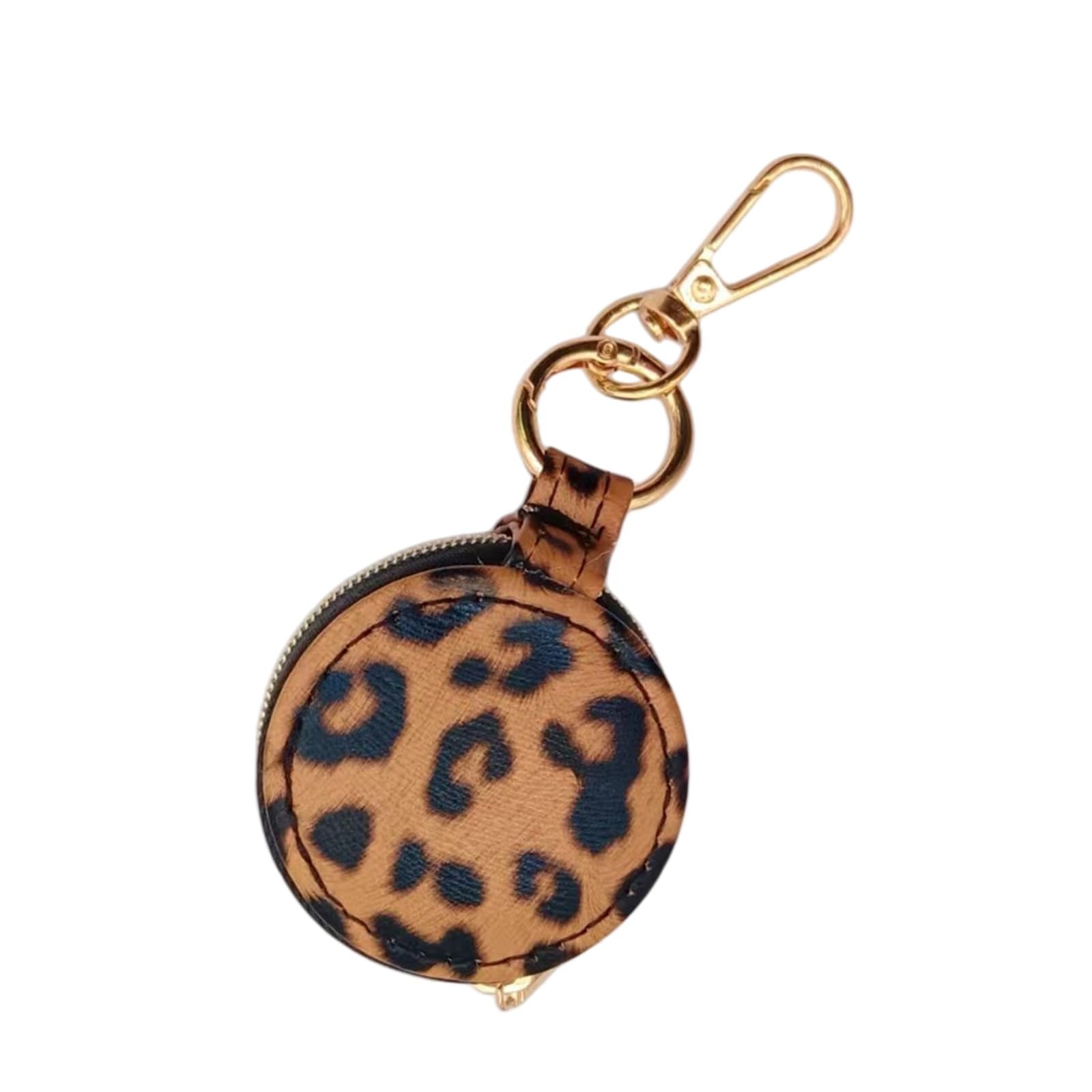 NRVTRE Compact Jewelry Organizers with Soft Interior and Exterior PU Leather Design Prevents Scratches Damage Keyrings Accessory Miniature Jewelry Case Pendant