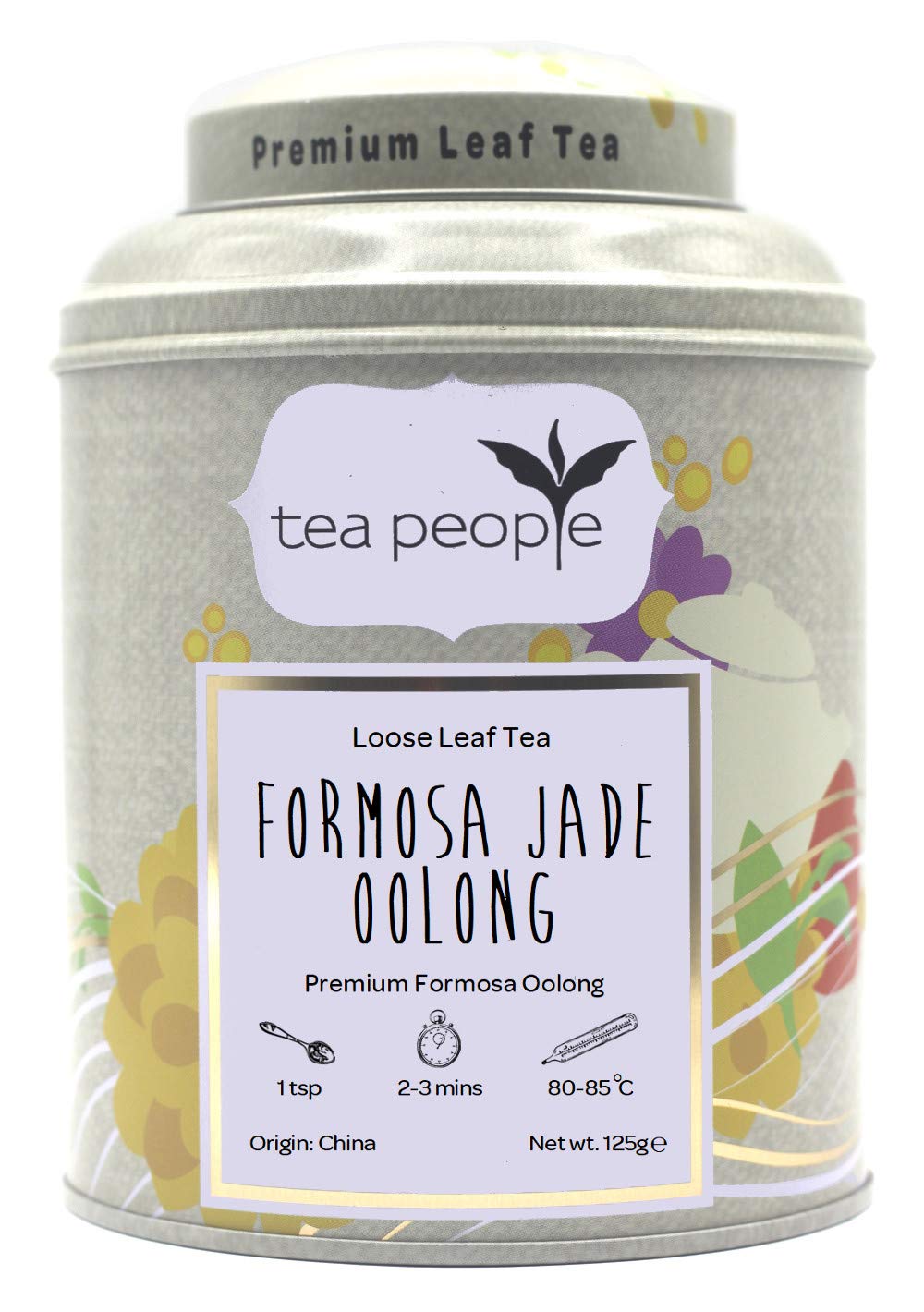 Tea People Formosa Jade Oolong, Loose Leaf Oolong Tea In A Tin Caddy, 125 g