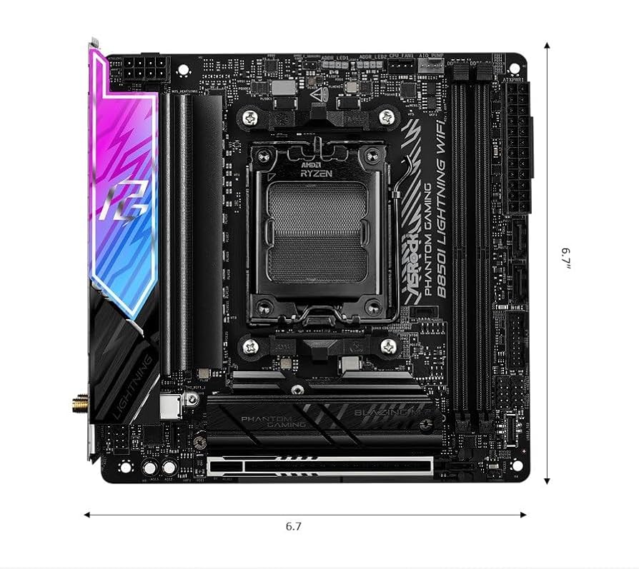 ASRock B850I Lightning WiFi 美品 正規保証あり Amazon.com: ASRock AMD B850i Lightning WiFi 6E Socket AM5