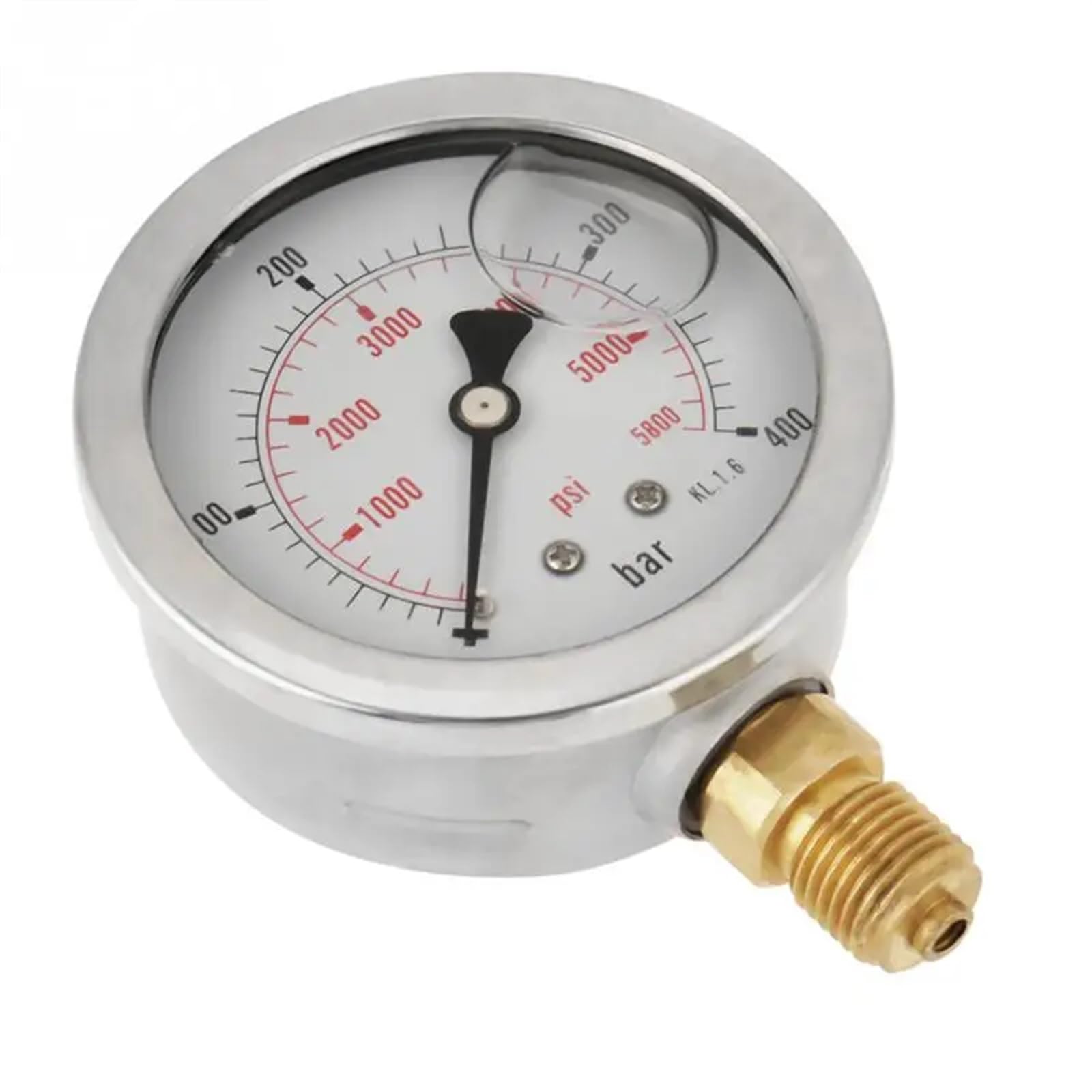 Manómetro hidráulico de 0-400 Bar y 0-5800 PSI, G1/4, Esfera de 68 mm, Herramientas de medición