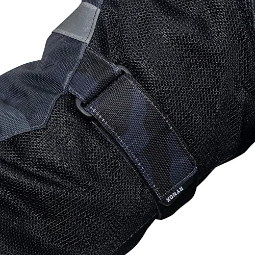 Image of Rynox Urban X - Mesh Motorcycle Riding Jacket | Impact Protection | Abrasion Resistance - Dark Camo Black, 2XL