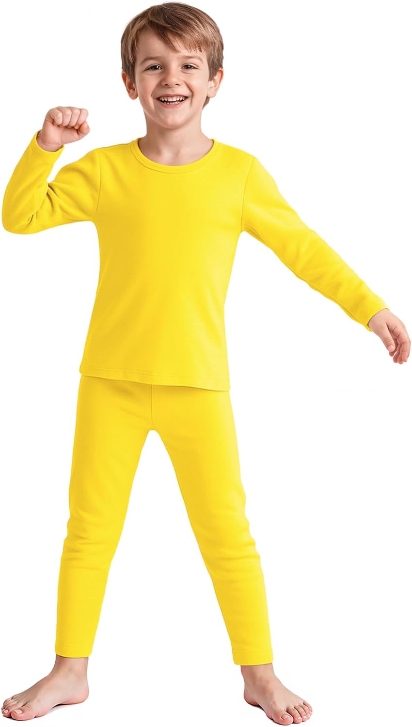 American Trends Boys Thermal Underwear Set Toddler Long Johns Set Fleece Lined Base Layer Winter Thermals Sets for Kids