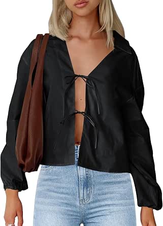 Women's Long Sleeve Crop Sweatshirt – Casual Fall Tops With Drop Shoulder For Lounge & Streetwear