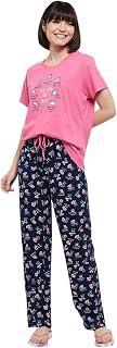 Max Women's Printed Round Neck Half Sleeve Cotton Pyjama Set Price In India