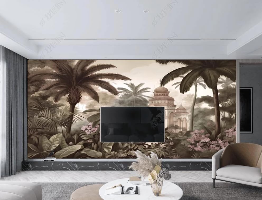 Papier peint intissé forêt tropicale pour créer un salon nature et relaxant