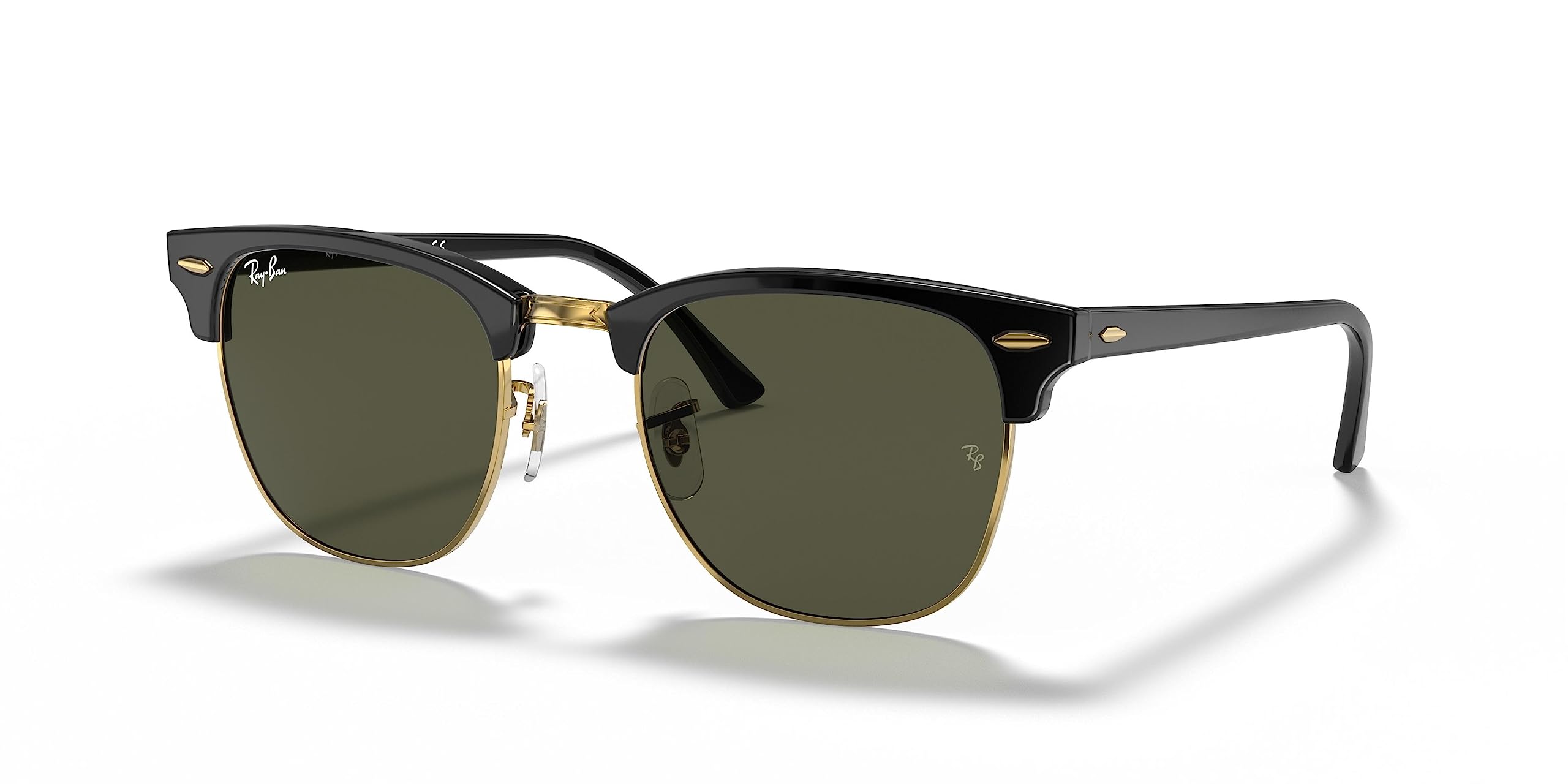 Ray-Ban Unisex Clubmaster Sunglasses, Black, 51 mm UK