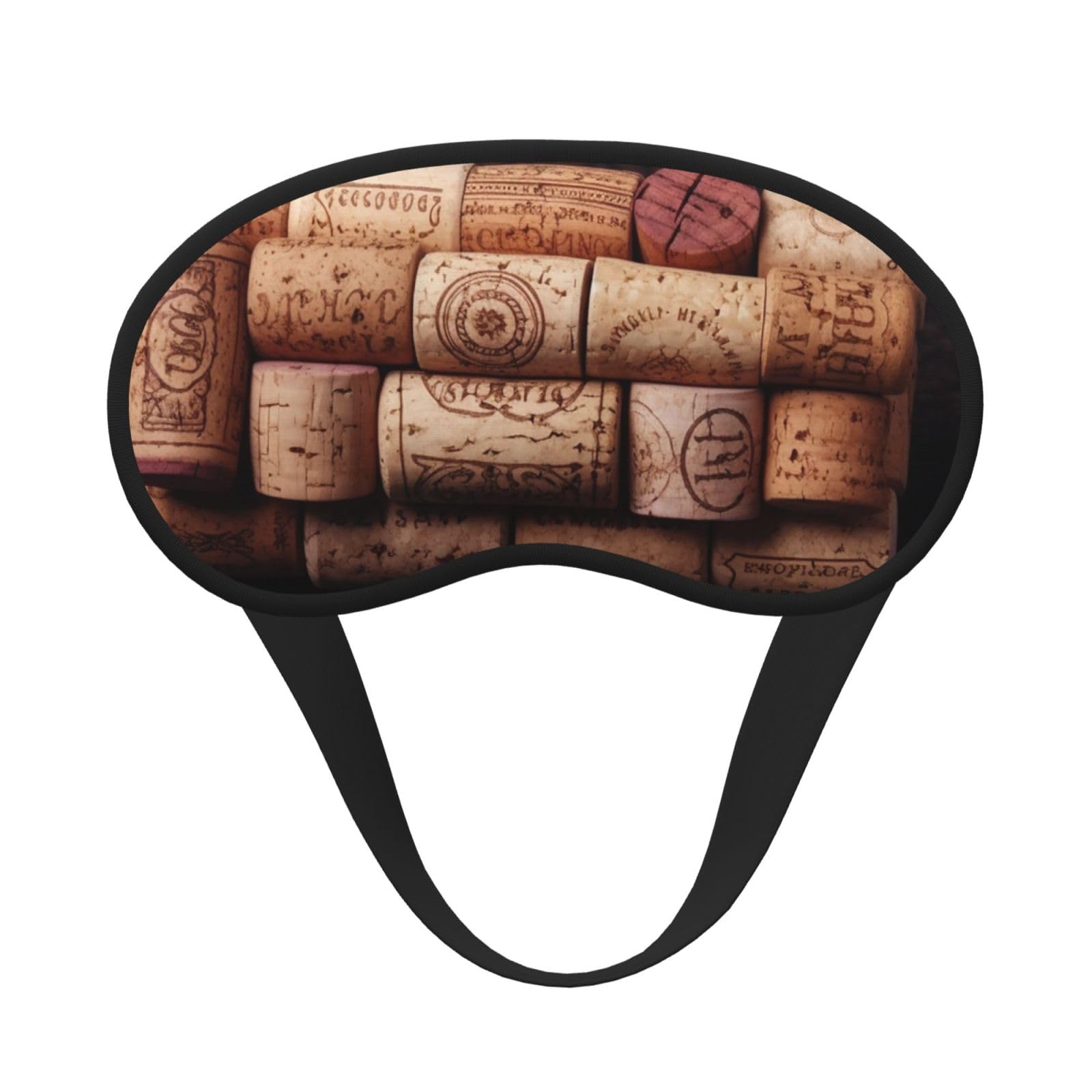 Sleep Mask for Side Sleeper Silk Sleeping Eye Masks with Elastic Strap Super Soft Eye Sleep Shade Cover Wine Cork Blackout Night Blindfold for Women Men Travel