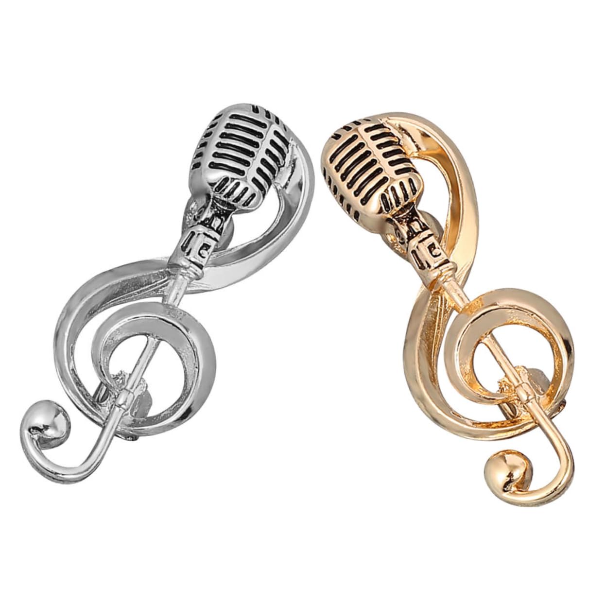 Jewellery Adesivi per Piastre in Acciaio Microfono Donne Accessori Classici Accessori per la Fascia Europea e Americana Fascifica della retrò DECARE Musica A ZINCI Jewellery