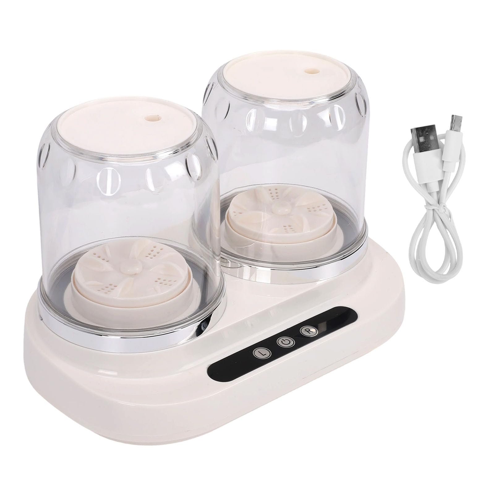 SUNGOOYUE Otros Productos de Higiene Tina Doble de 2 Litros con 3 Modos de Lavado y de Limpieza, para Ropa de bebé, Calcetines, Ropa Interior, Diseño Inalámbrico Recargable por USB para Lavado