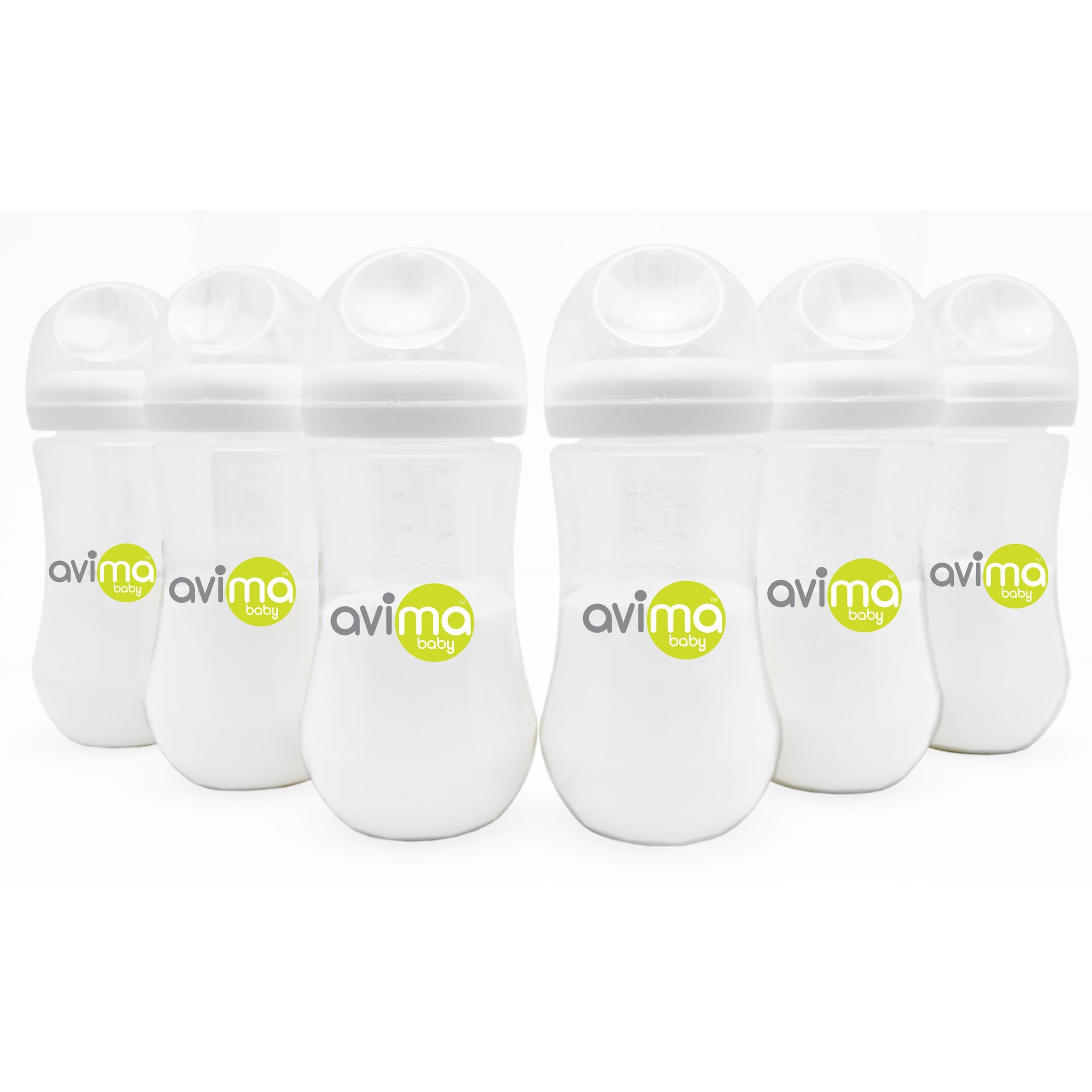 Baby 12 oz Anti Colic Baby Bottles for Breastfed Babies - Fast Flow Nipples, Wide Neck Bottle, BPA Free - 9-12 Months, Stage 3 (Set of 6)