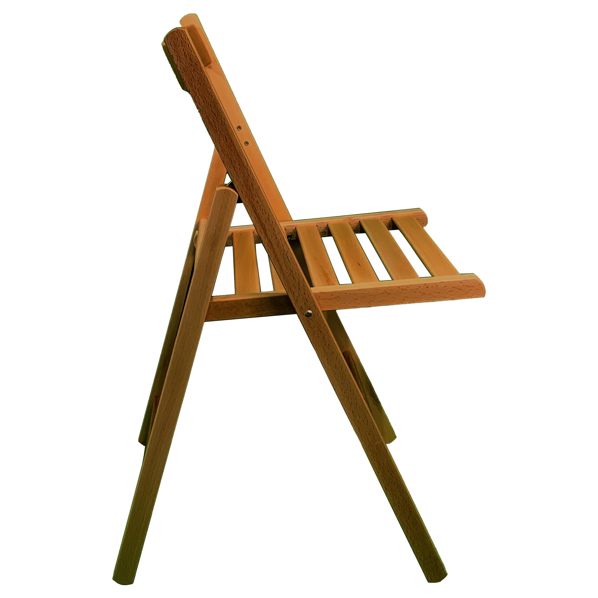Sicignano Set 2 Sedie Pieghevoli in Legno di Faggio Noce 43x49x79h cm Made in Italy