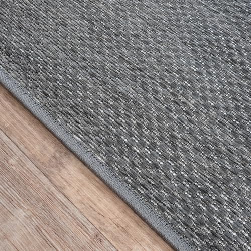 the carpet Mistra - Moderner In- und Outdoor Teppich, perfekt für das Wohnzimmer, Schlafzimmer oder die Terrasse, Wetterfest, langlebig und pflegeleicht, Anthrazit, 120 x 170 cm
