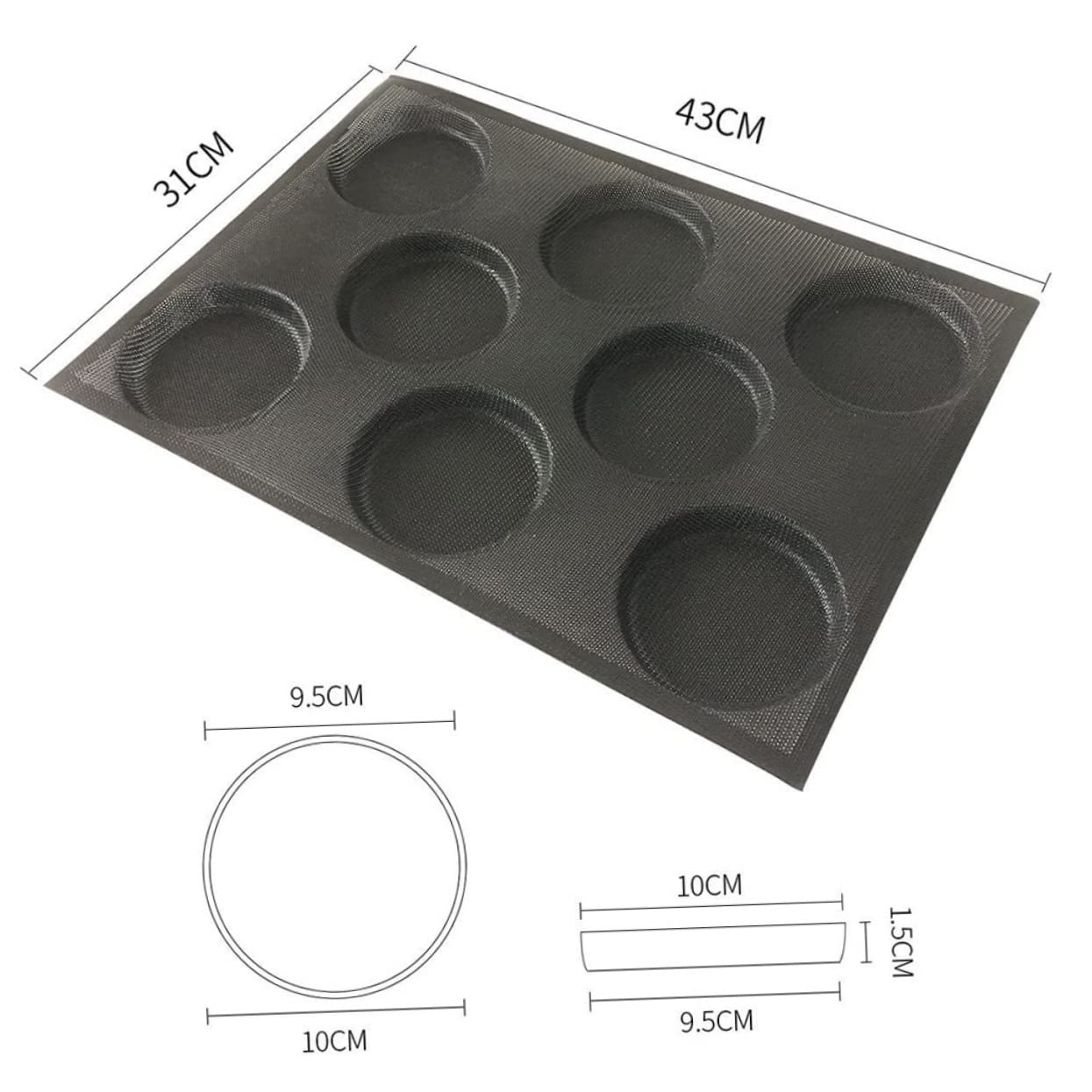Cabilock 3piezas Molde De Silicona Para Panes Saludables Antiadherente y Cavidades Para Cocinas y Repostería Herramienta De Hornear y Fácil De Limpiar