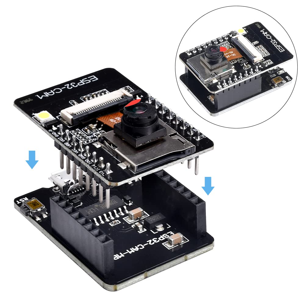 for ESP32 CAM 2640 Module Caméra Module WiFi/Bluetooth Carte de Développement USB vers Port Série Téléchargement Automatique 4pcs