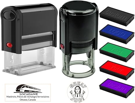 Custom Stamp Self Inking Personalized Name Address,Customized Create Your Own Personal Rubber Stamp,Customizable Label Logo Text Any Design Stamping Ink,Business Stamp MakerSmall Medium Large