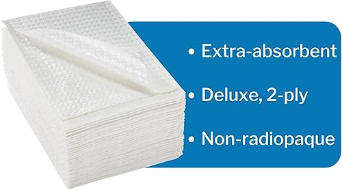 Miniatura 2 de McKesson Toallas desechables [Paquete de 500] para baberos dentales, uñas, tatuajes, dentistas y médicos, 13 x 18 pulgadas, tejido de 3 capas