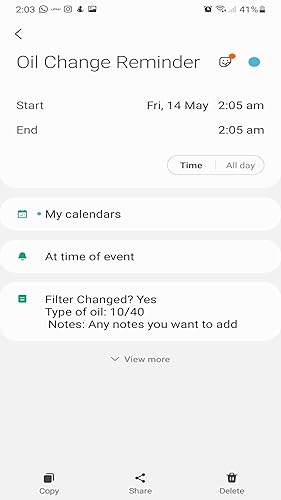 Oil Change Reminder