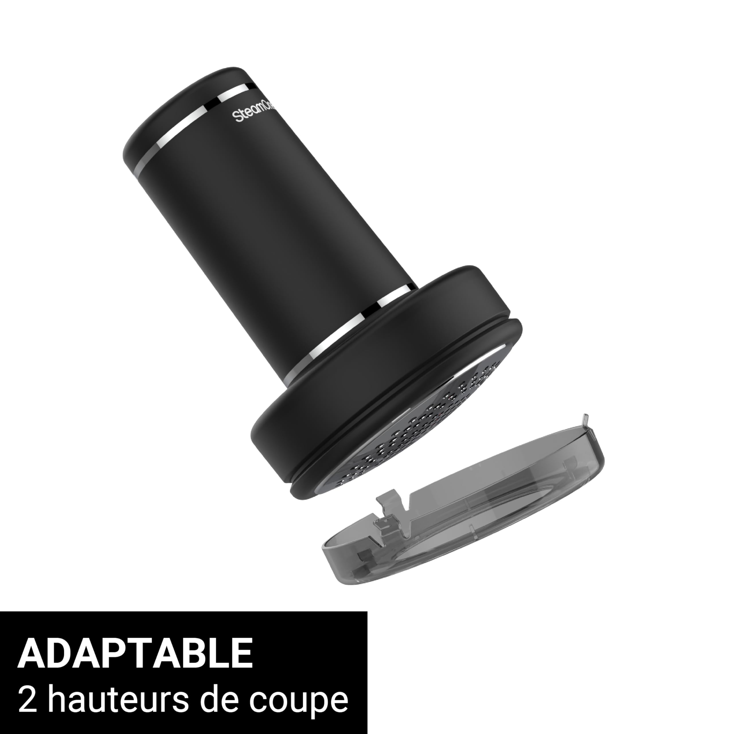 STEAMONE - Rasoir Anti Bouloche Rechargeable pour Vêtement Câble USB C - Coupe-Peluche avec Poignée Ergonomique Pratique et Efficace - 3 Lames en Acier Inoxydable - Entreprise Française RP10B