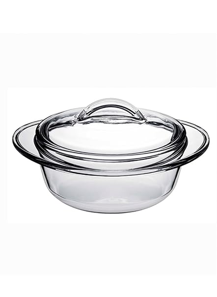 Incrizma Glassware - Imported Borosilicate Glass Casserole with Lid,1500 ml