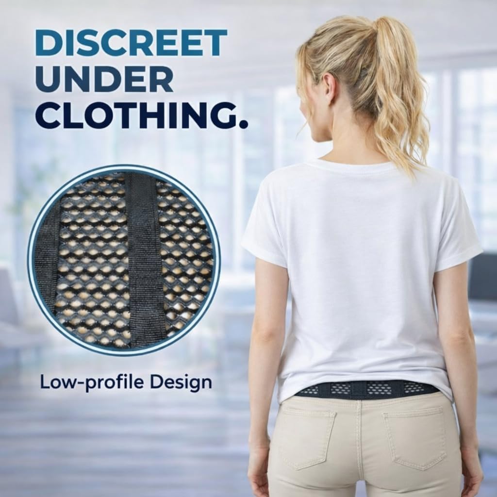 Breathable Sport Back Brace, Adjustable Lower Back Brace for Pain Relief, Back Support & Waist Compression Belt - Image 4