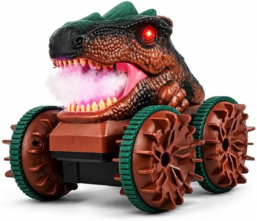 Dinosaur Amphibious RC Truck, 4x4 All-Wheel Drive, ABS Plastic and Rubber, Rechargeable Battery, Model K-05, for Ages 8 and Up