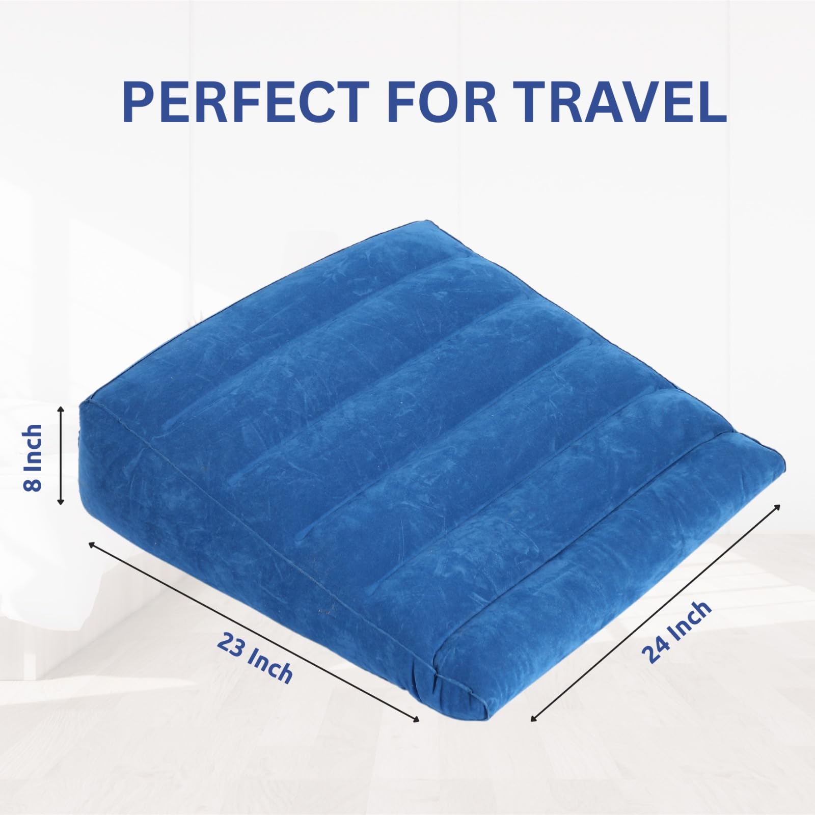 AllSett Health Almohada Inflable de elevación de piernas, 1 Paquete, Azul Marino