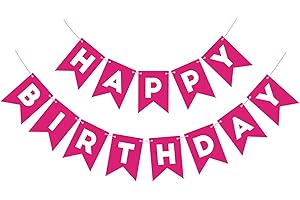 Hot Pink Birthday Banner - Perfect for Any Hot Pink Party!