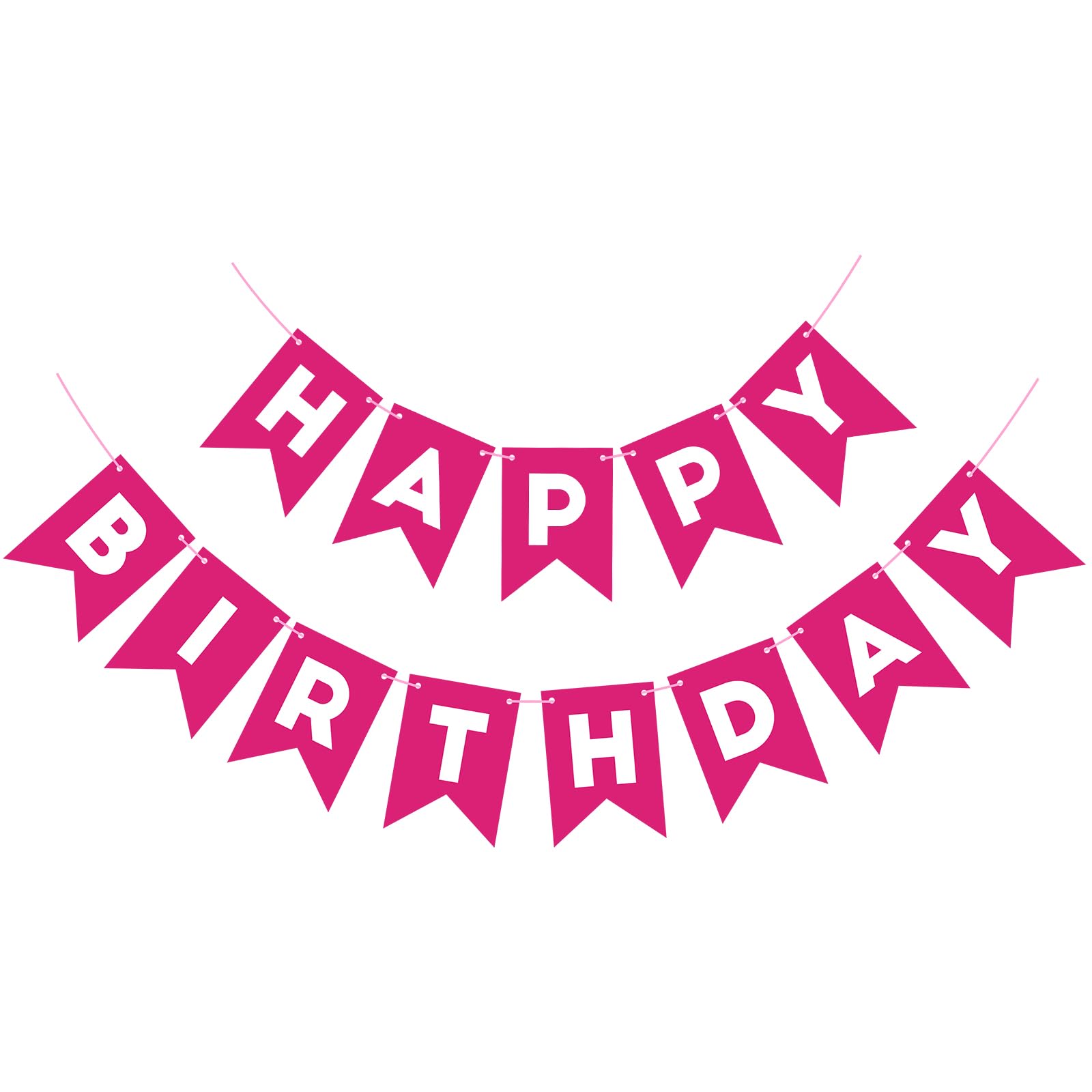 Hot Pink Happy Birthday Banner Sign for Backdrop Hot Pink Birthday Decorations for Girls Women 13th 15th 21th 30th Party Banner Garland Wall Door