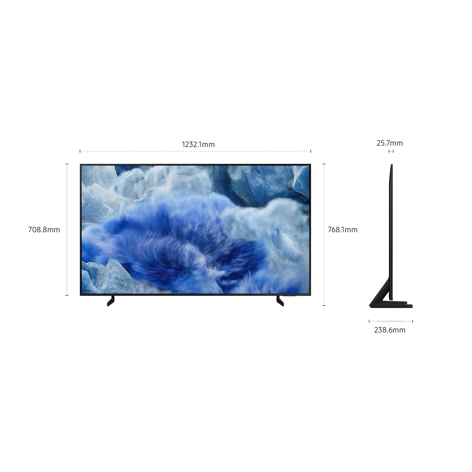 Samsung QLED 4K Vision AI Smart TV 55'' QE55Q8FAAUXZT, Q8F, Q4 AI Processor, 4K Upscaling, OTS Lite, Air Slim Design, 100% di Volume Colore con Quantum Dot, PACCHETTO INTRATTENIMENTO, 2025