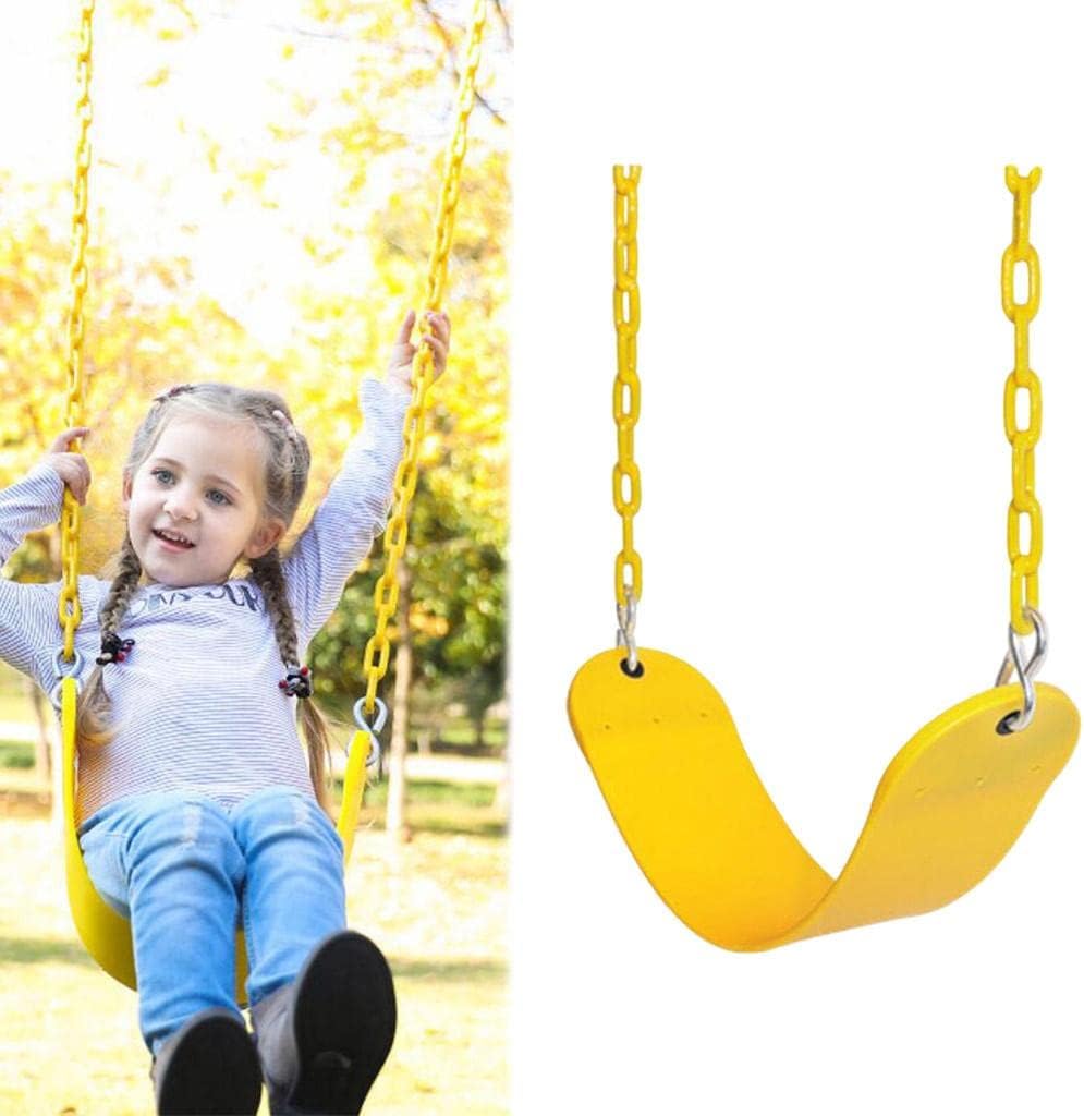 Heavy Duty EVA Swing Seat 66" Chain Garden Set 220lbs, Yellow