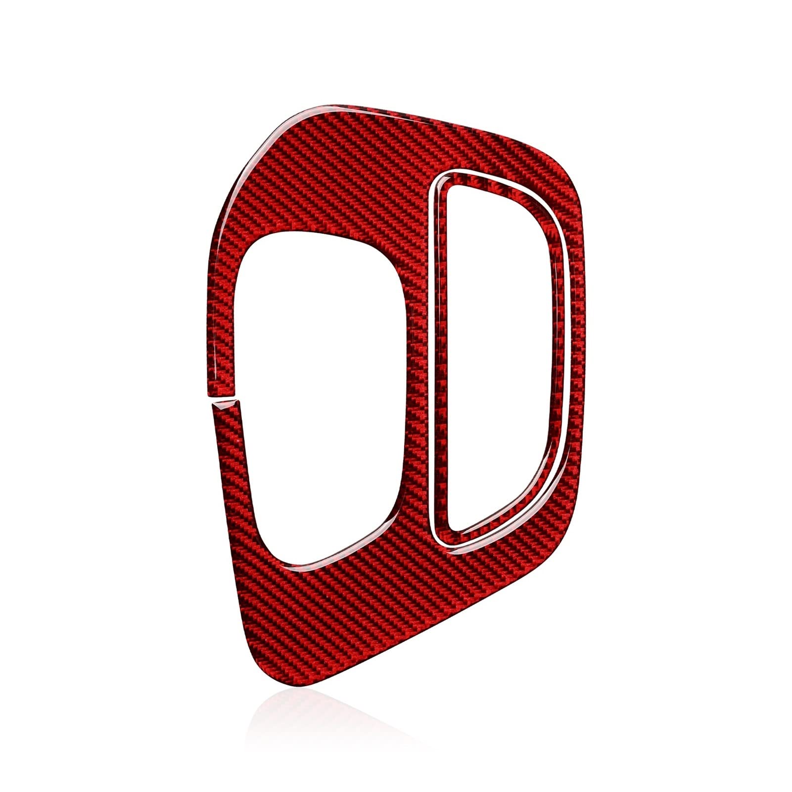Car Central Trim for Dodge for Challenger 2021-2015 Accessories Carbon Fiber Stickers Car Gear Shift Panel Cover Decals(Red)