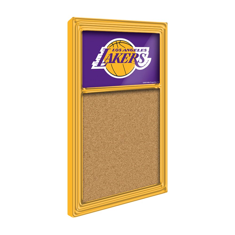 The Fan-Brand NBA Los Angeles Lakers: Cork Note Board- Sports Decor for Home, Game Room, Fan Cave & Garage - USA Made
