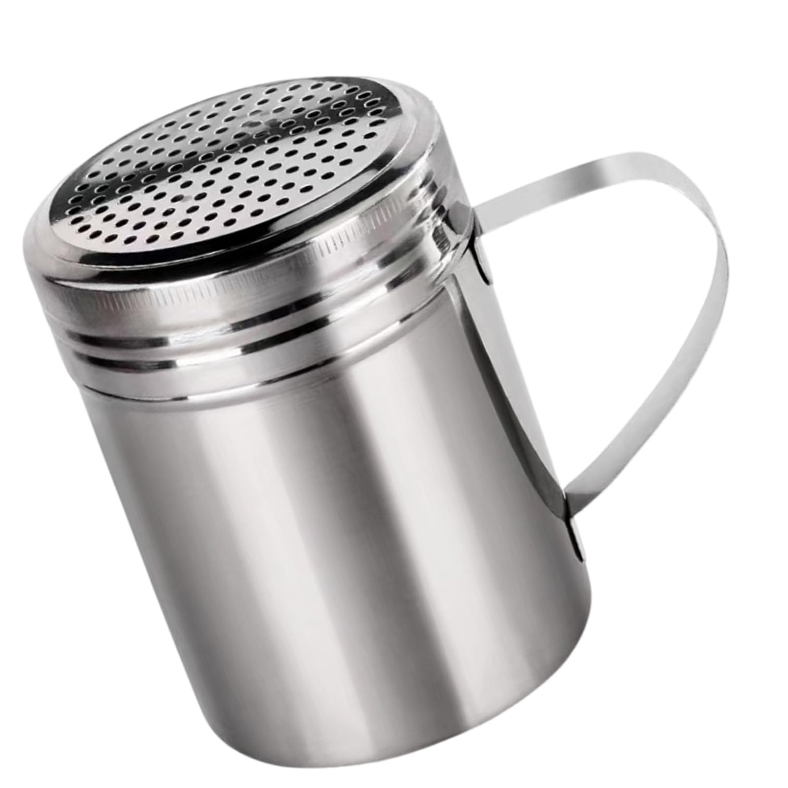 HDOYTXXM Stainless Steel Powder Can Enhancing Kitchen Decoration While Providing Efficient Sprinkling for Baking Coffee Barbecue Accessory
