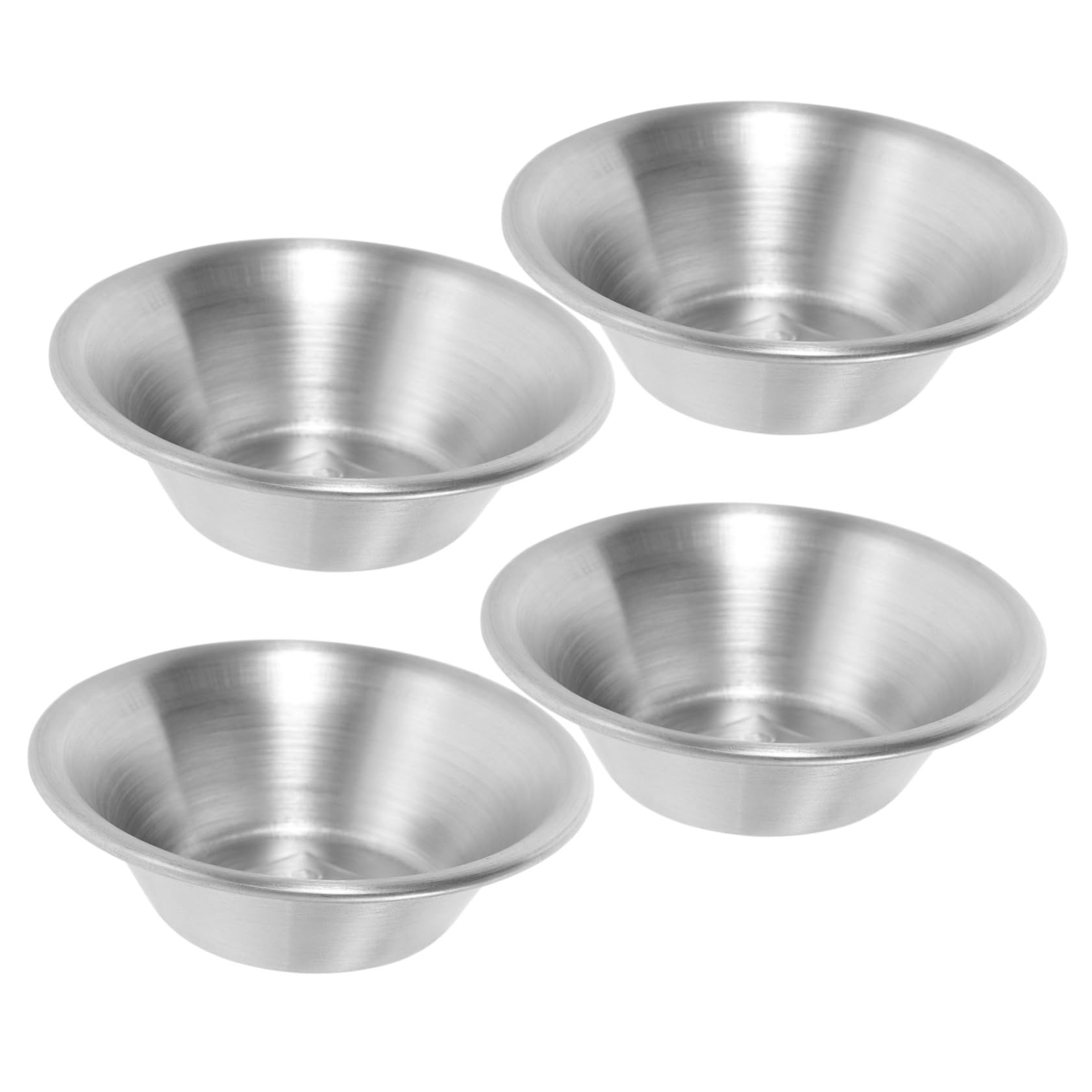 OFFSCH Egg Tart Shell 4pcs Steel Tart Baking Muffin Cups Scratch Easy to Demould