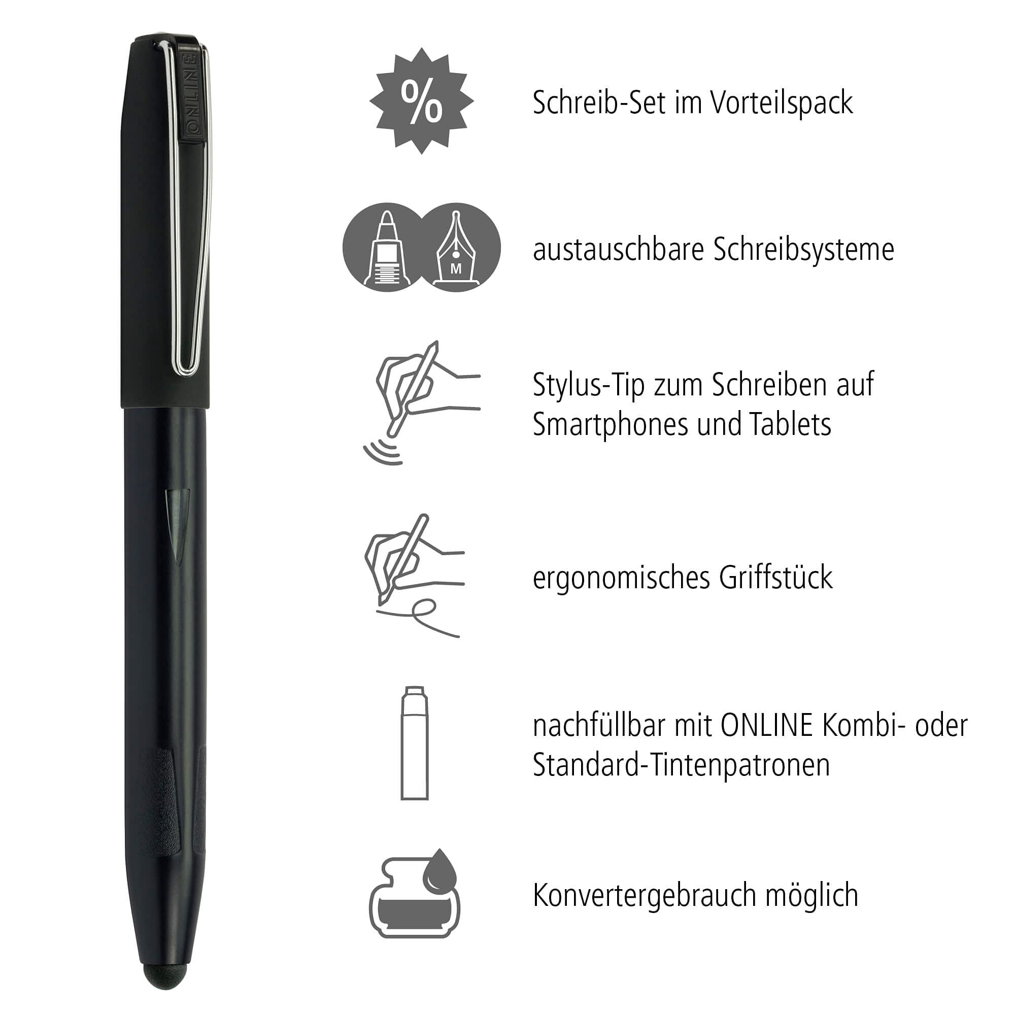 Online Set di penne stilografiche e rollerball Switch Plus, set da