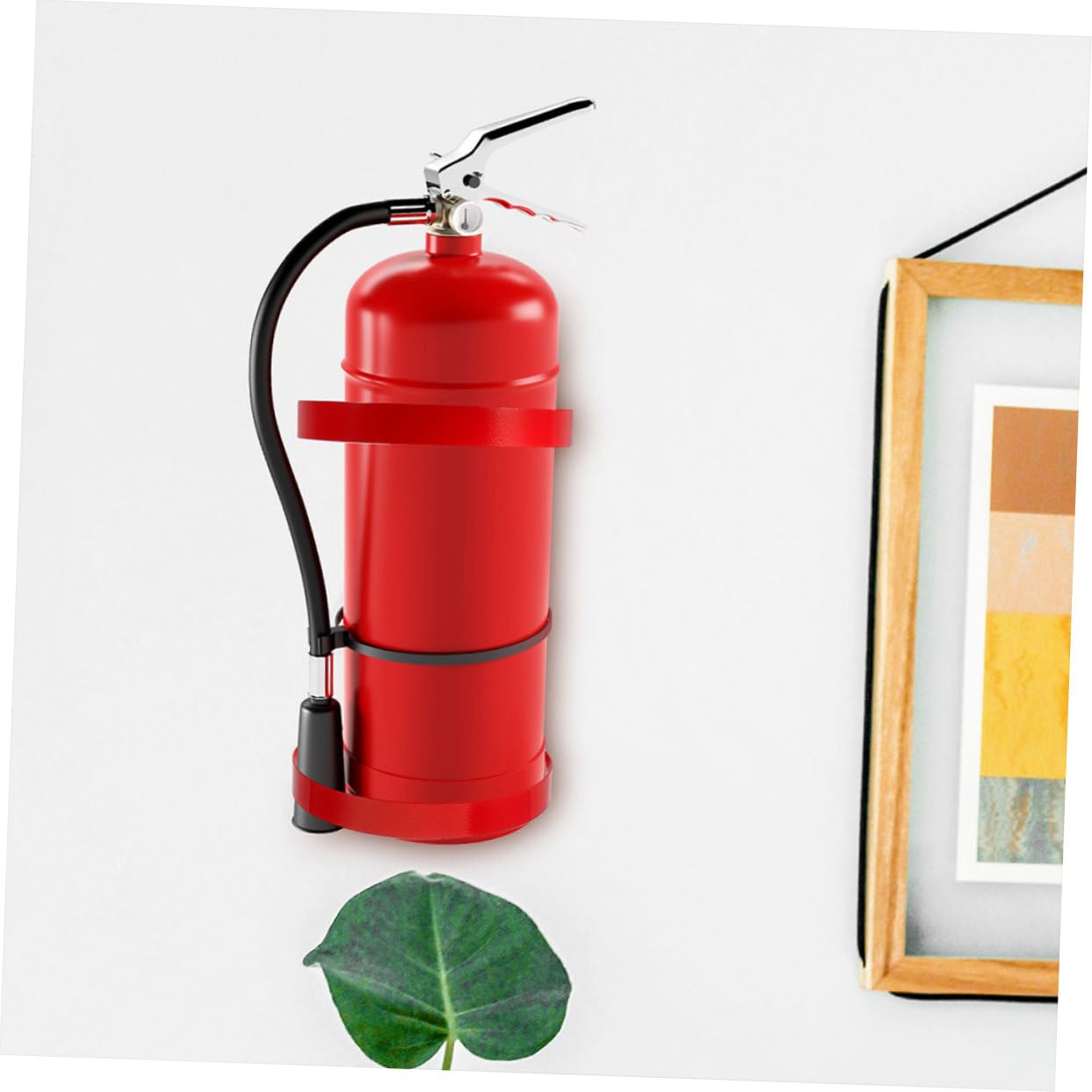 Soporte de Pared para Extintor de Incendios 5kg, Hierro Rojo 2 Piezas | Montaje Fijo, para Coche, Diseño Compacto y Práctico, Compatible Extintores Portátiles
